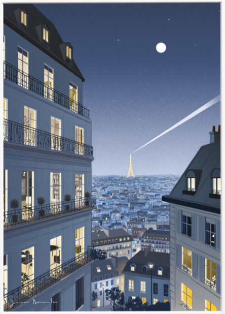 JASON BROOKS, STAMPA 56x76 cm: MONTMARTE VIEW