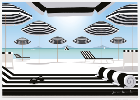 JASON BROOKS, STAMPA 56x76 cm: SUN UMBRELLAS