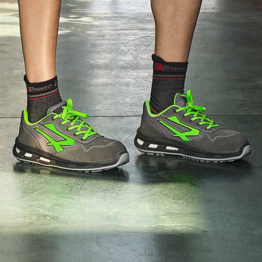 Calzatura di sicurezza – basse, grigio/verde, linea Red Lion – RL20036 U-Power