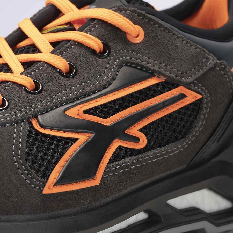 Calzatura di sicurezza – basse, grigio scuro/arancione, linea RYDER – RS20016 U-Power