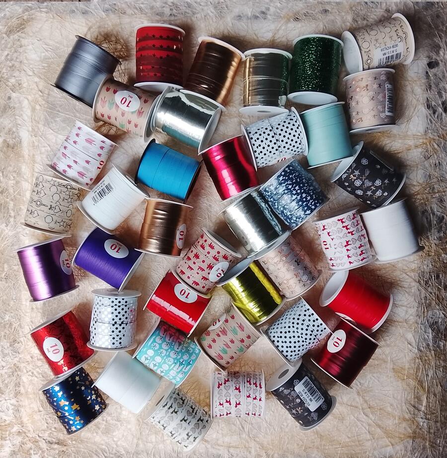 Confezione 12 rotoli nastri natalizi assortiti