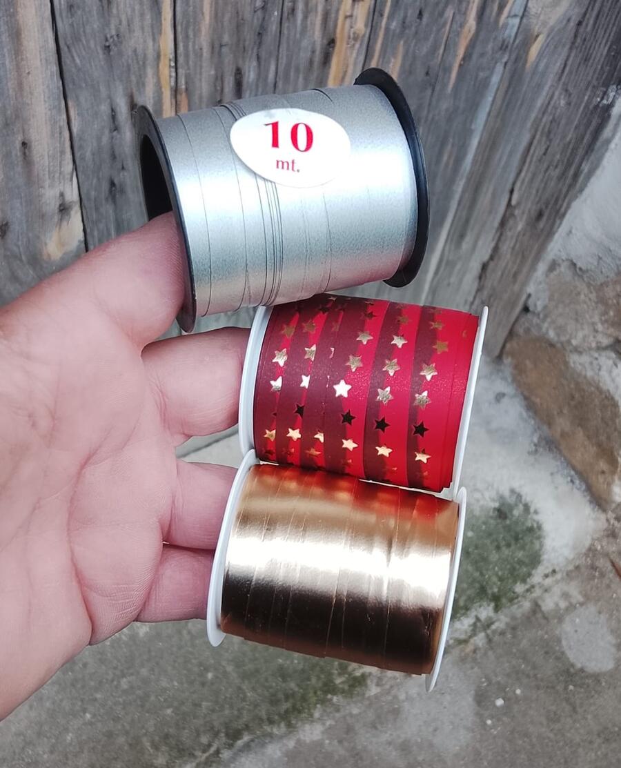 Confezione 12 rotoli nastri natalizi assortiti