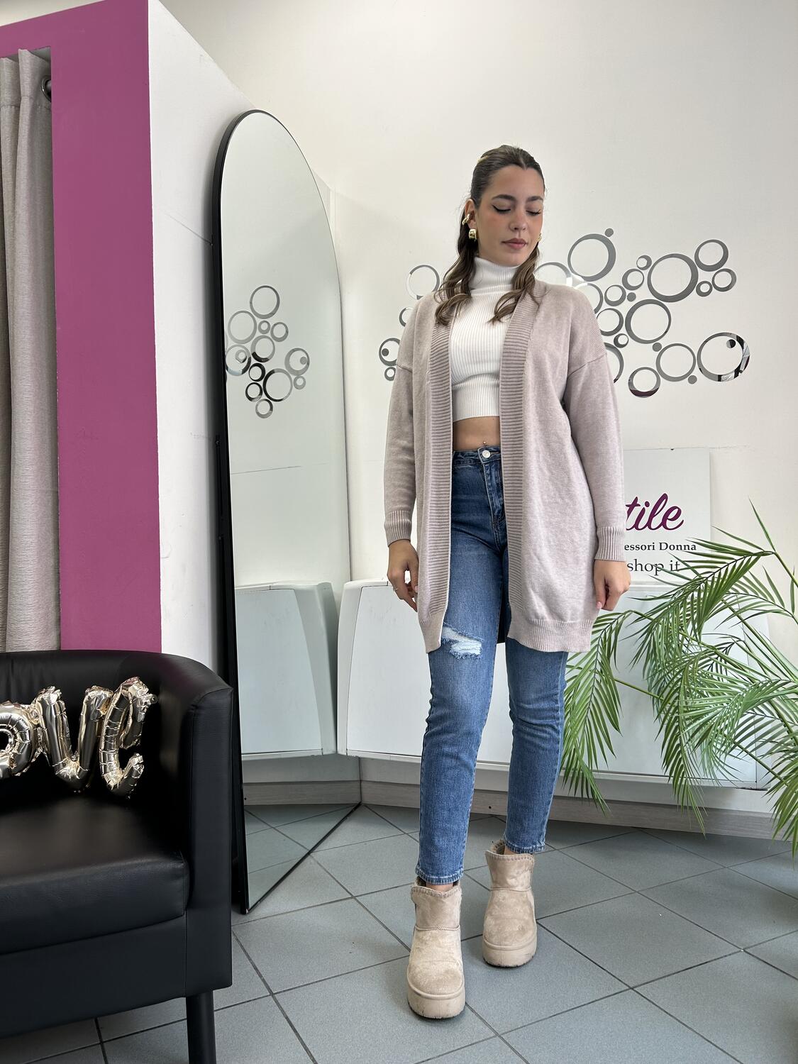 NOVITÀ Cardigan lungo in viscosa