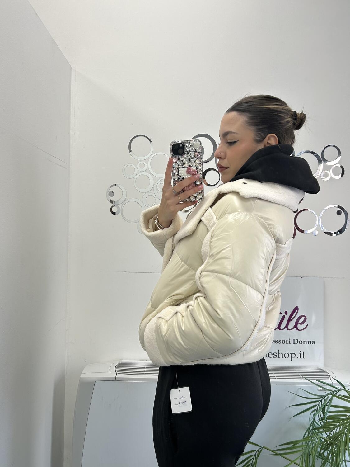 NOVITÀ Giubbotto bomber con inserti eco montone