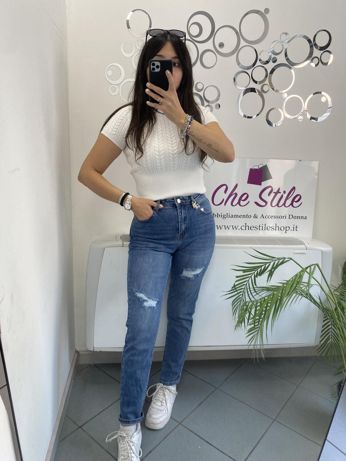 NOVITÀ Jeans mom fit strappetti