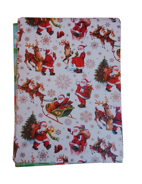 Maxi Kit 20 Fogli Carta Regalo Natalizia Assortita (70x100 cm)