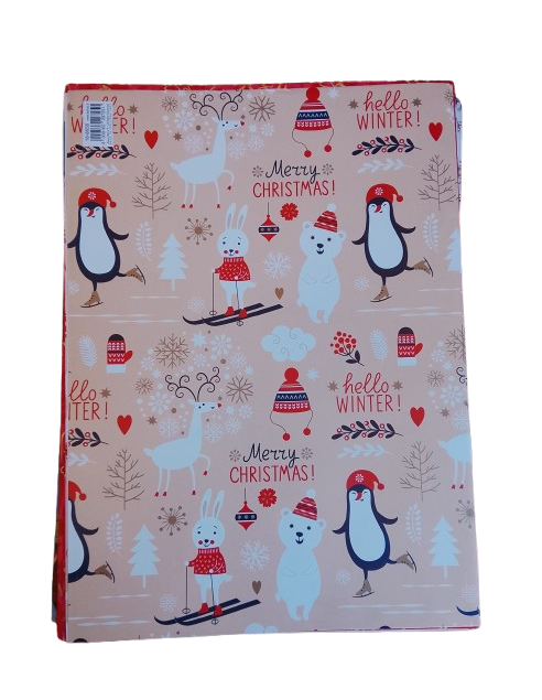 Maxi Kit 20 Fogli Carta Regalo Natalizia Assortita (70x100 cm)