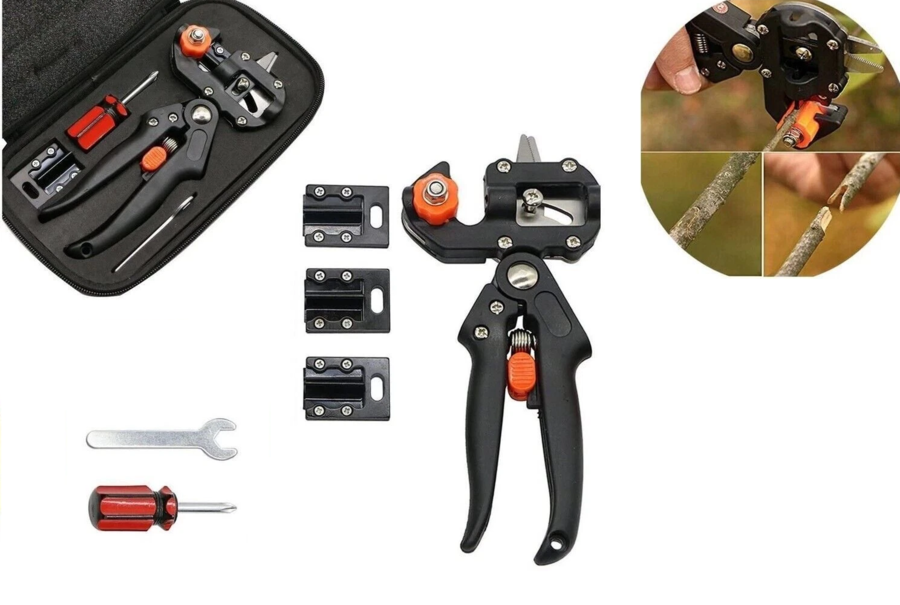 Pinza innestatrice per piante e fiori manuale 3 innesti con accessori e astuccio