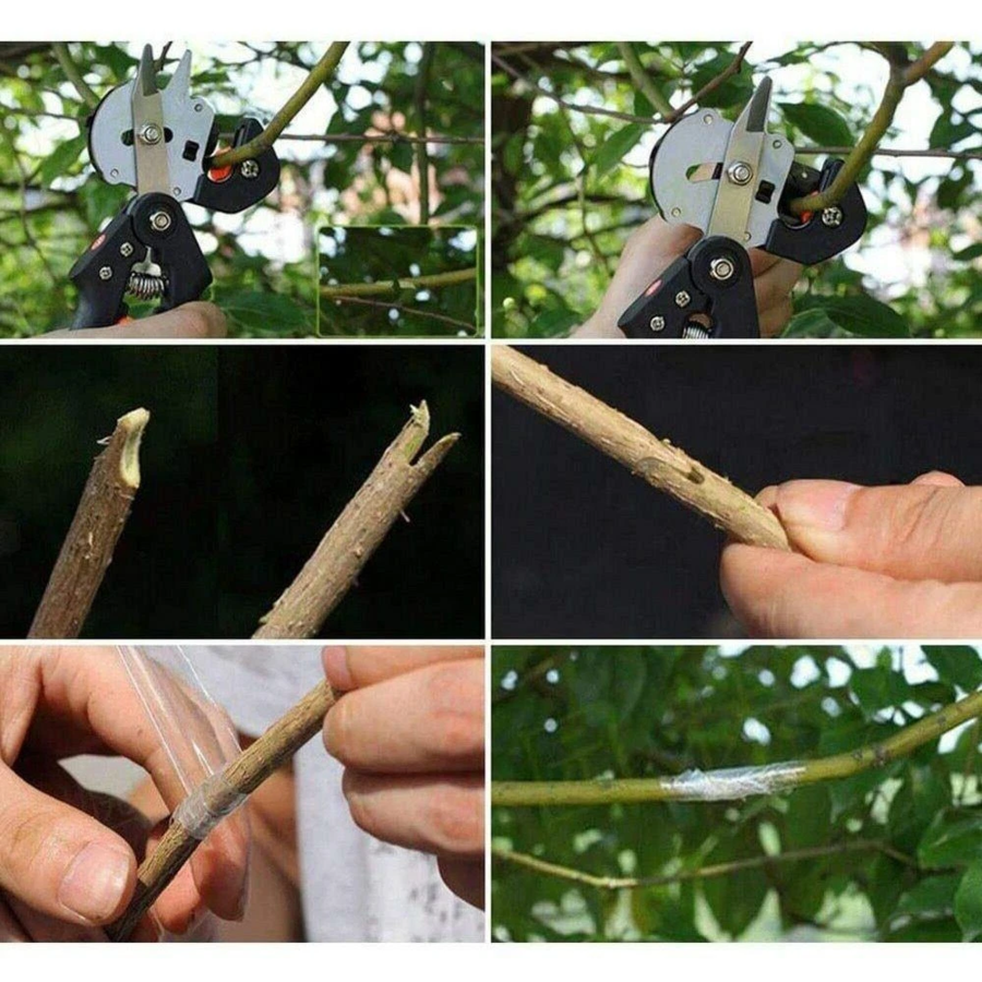 Pinza innestatrice per piante e fiori manuale 3 innesti con accessori e astuccio