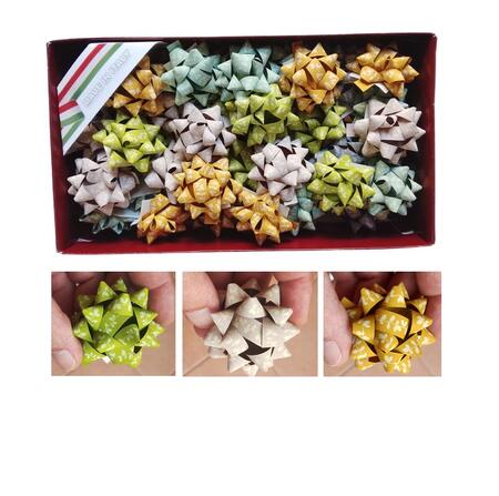 Confezione 50 Stelle Regalo in Carta Riciclata - Design Floreale Made in Italy