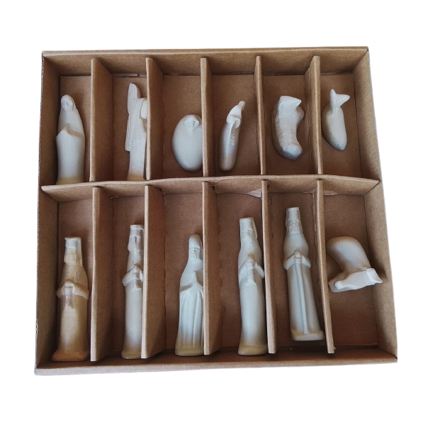 Presepe Pietra Saponaria Kenya Artigianale 12 pezzi -33665