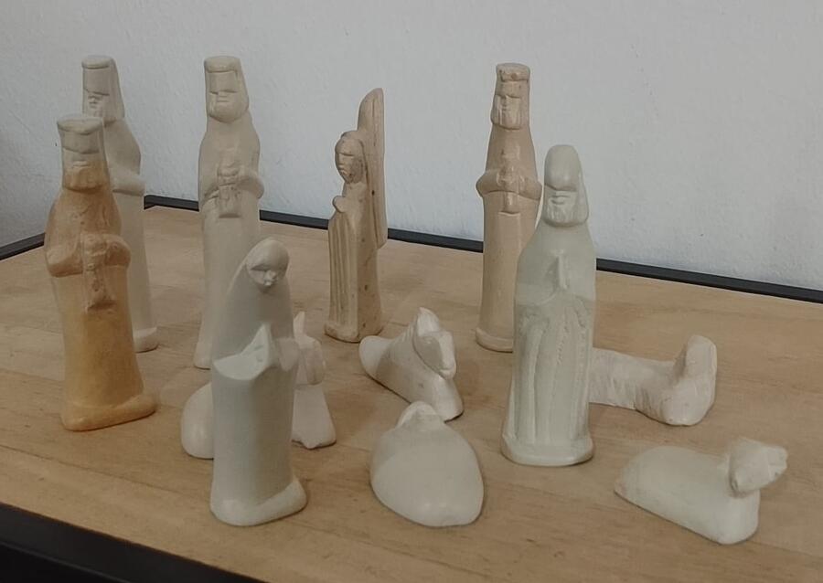 Presepe Pietra Saponaria Kenya Artigianale 12 pezzi -33665