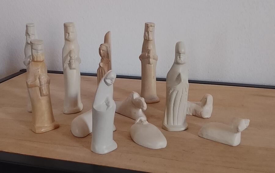 Presepe Pietra Saponaria Kenya Artigianale 12 pezzi -33665