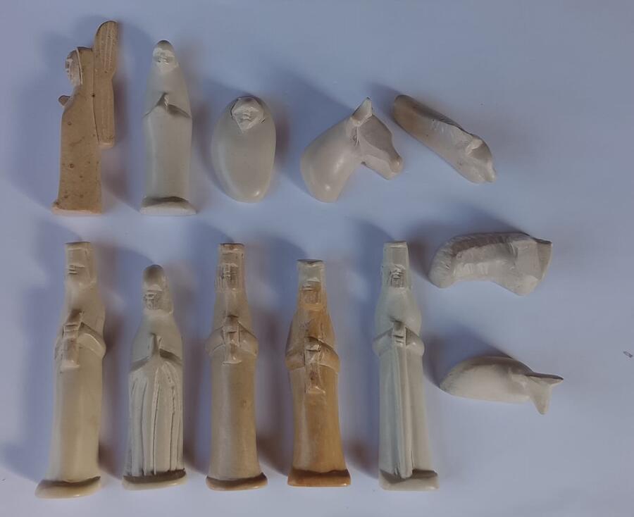 Presepe Pietra Saponaria Kenya Artigianale 12 pezzi -33665