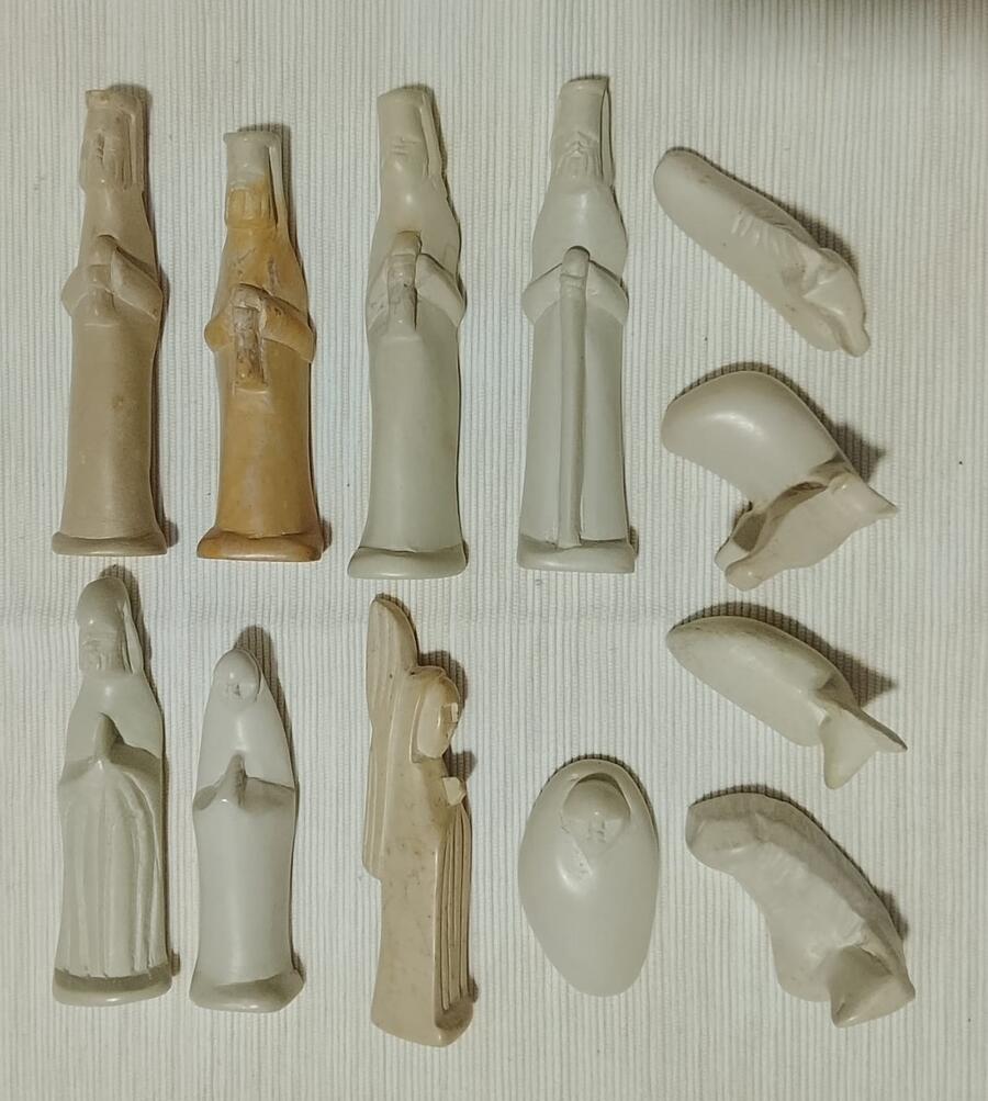 Presepe Pietra Saponaria Kenya Artigianale 12 pezzi -33665