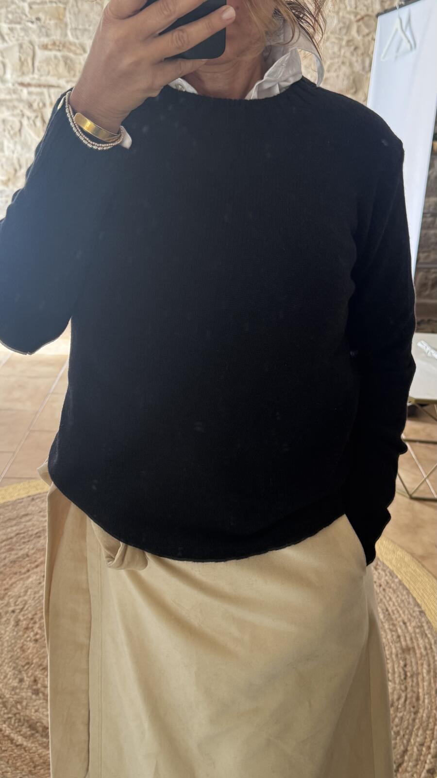 Pullover puro cashmere Black 