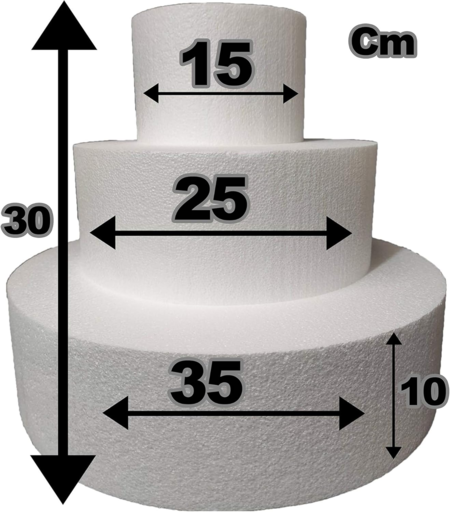 Torta polistirolo 3 piani