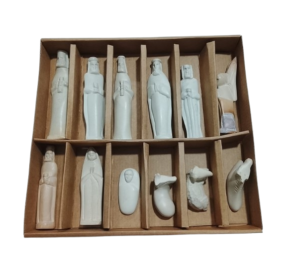 Presepe Pietra Saponaria Kenya Artigianale 12 pezzi -33676