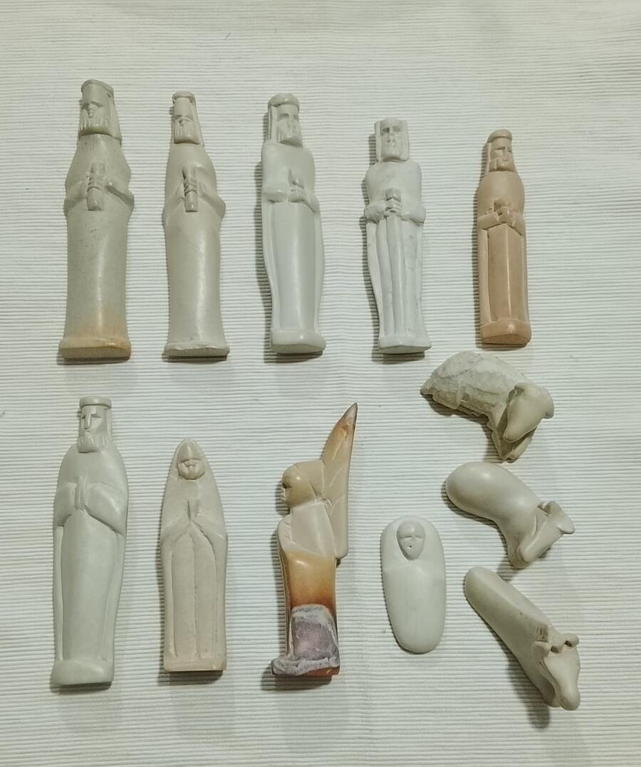 Presepe Pietra Saponaria Kenya Artigianale 12 pezzi -33676