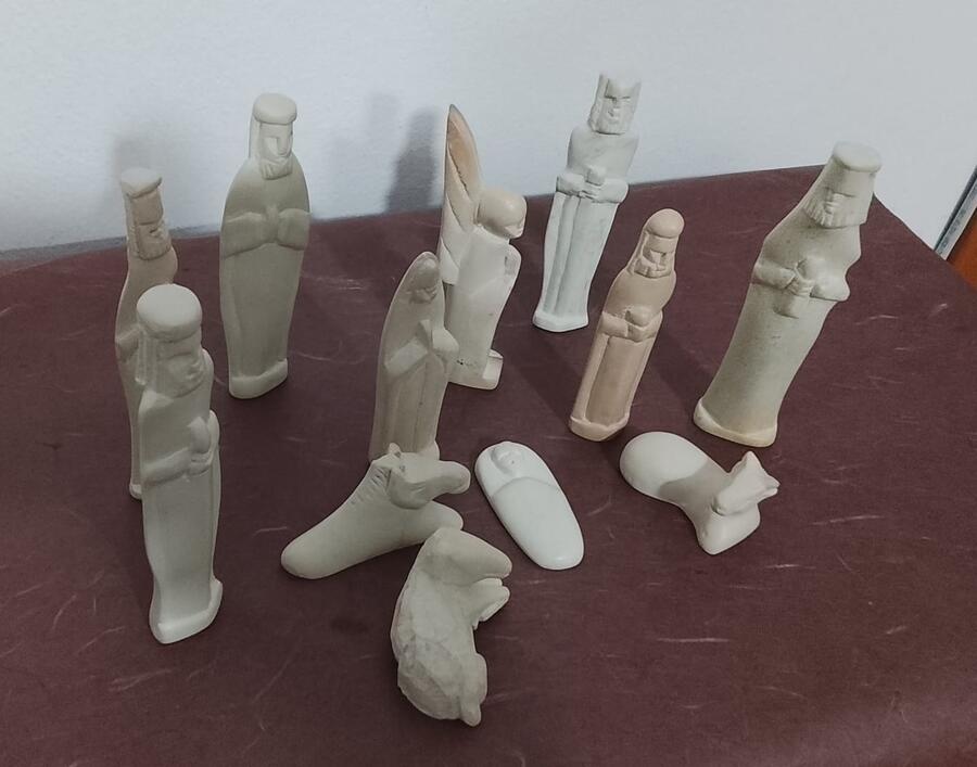 Presepe Pietra Saponaria Kenya Artigianale 12 pezzi -33676