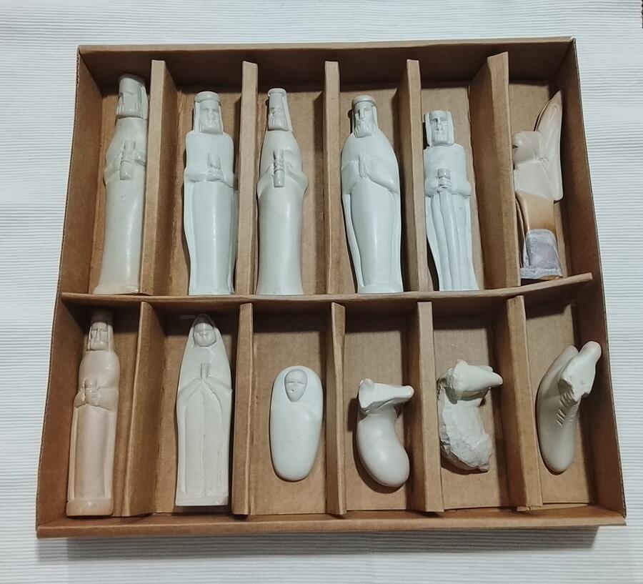 Presepe Pietra Saponaria Kenya Artigianale 12 pezzi -33676