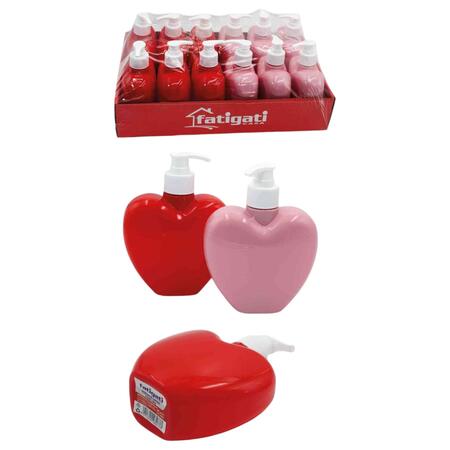 FATIGATI DISPENSER SAPONE FORMA CUORE 380 ML (Confezione da 12 pezzi) 