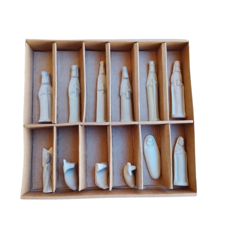 Presepe Pietra Saponaria Kenya Artigianale 12 pezzi -32742