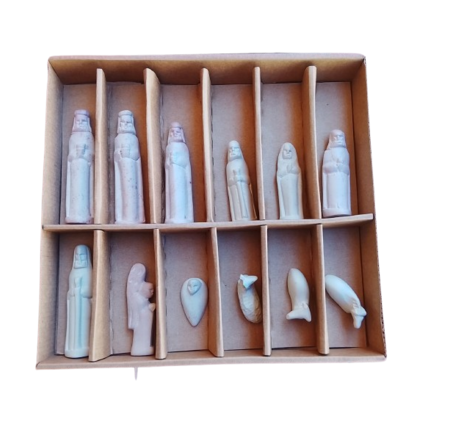 Presepe Pietra Saponaria Kenya Artigianale 12 pezzi -33668