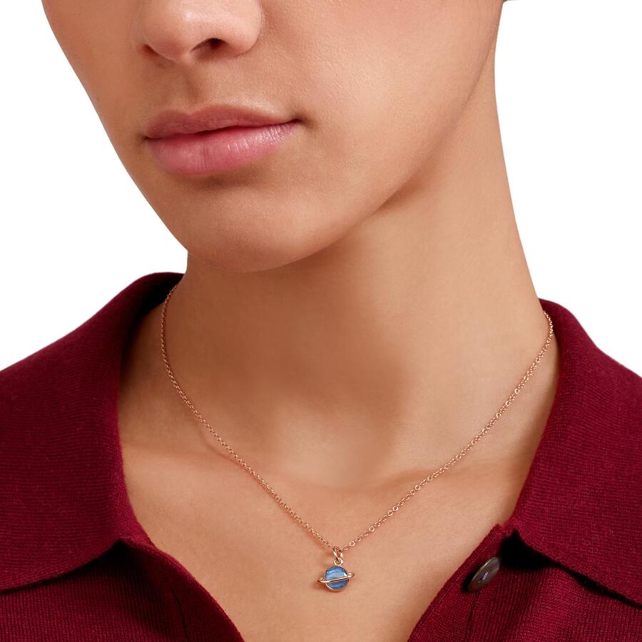 DoDo Ciondolo PIANETA ORO ROSA & SMALTO 