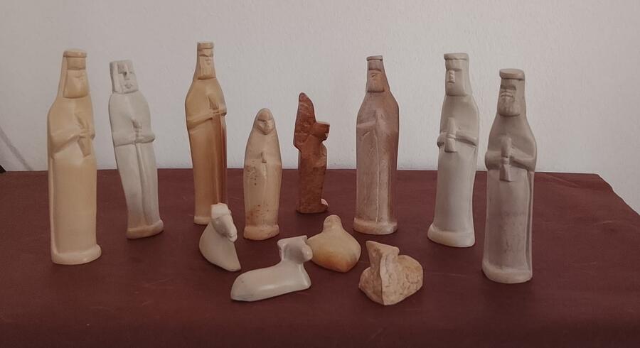 Presepe Pietra Saponaria Kenya Artigianale 12 pezzi -33677