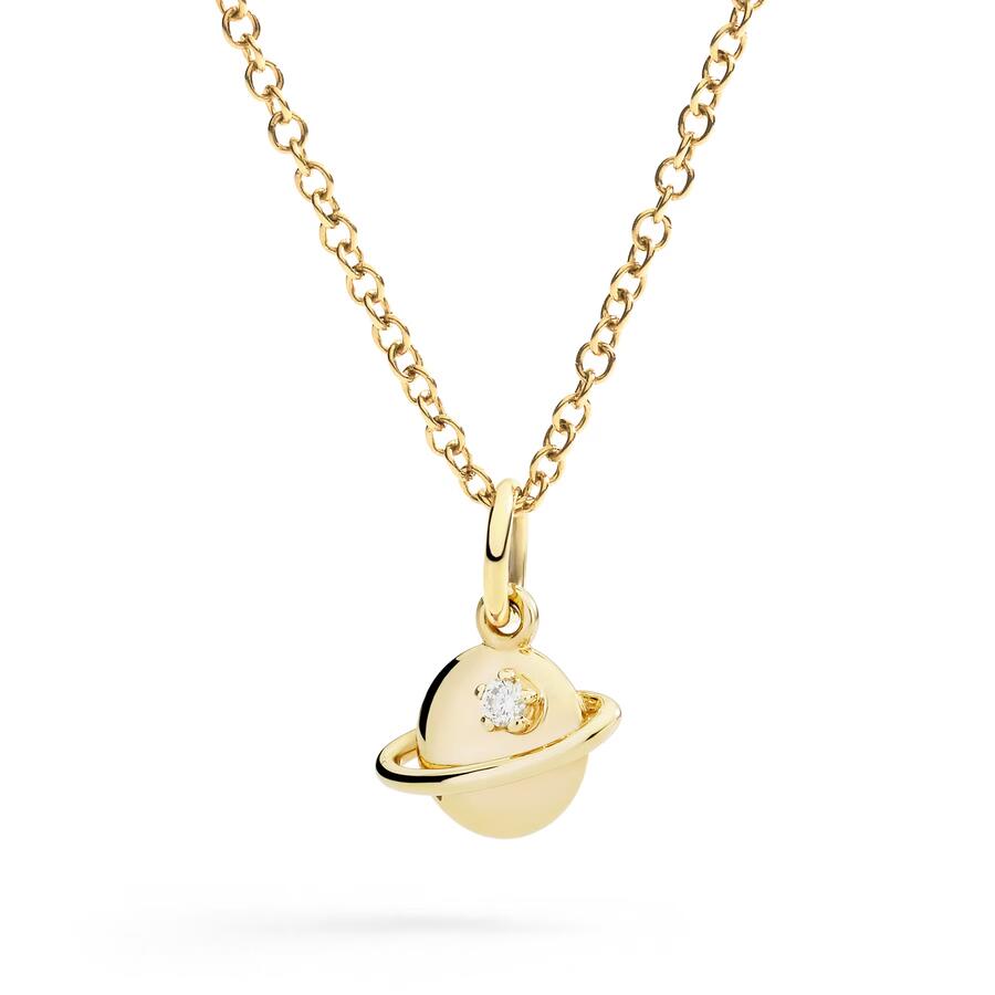 DoDo Ciondolo PIANETA ORO GIALLO & DIAMANTE BIANCO 