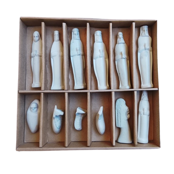 Presepe Pietra Saponaria Kenya Artigianale 12 pezzi -33678