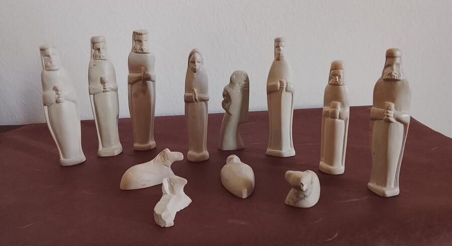 Presepe Pietra Saponaria Kenya Artigianale 12 pezzi -33678