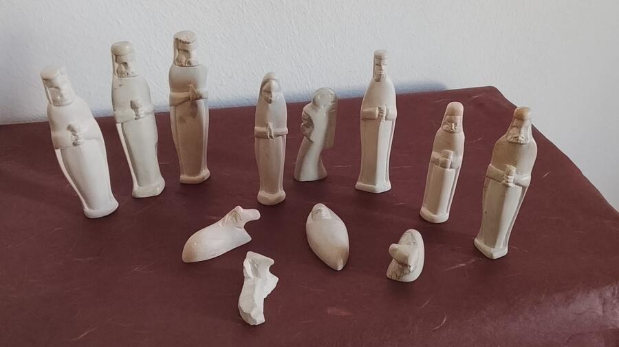 Presepe Pietra Saponaria Kenya Artigianale 12 pezzi -33678