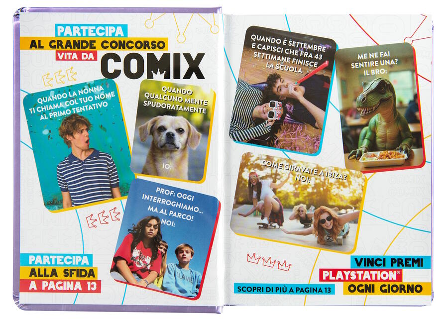 COMIX WAVE DIARIO AGENDA 13 Mesi BLU ELETTRICO