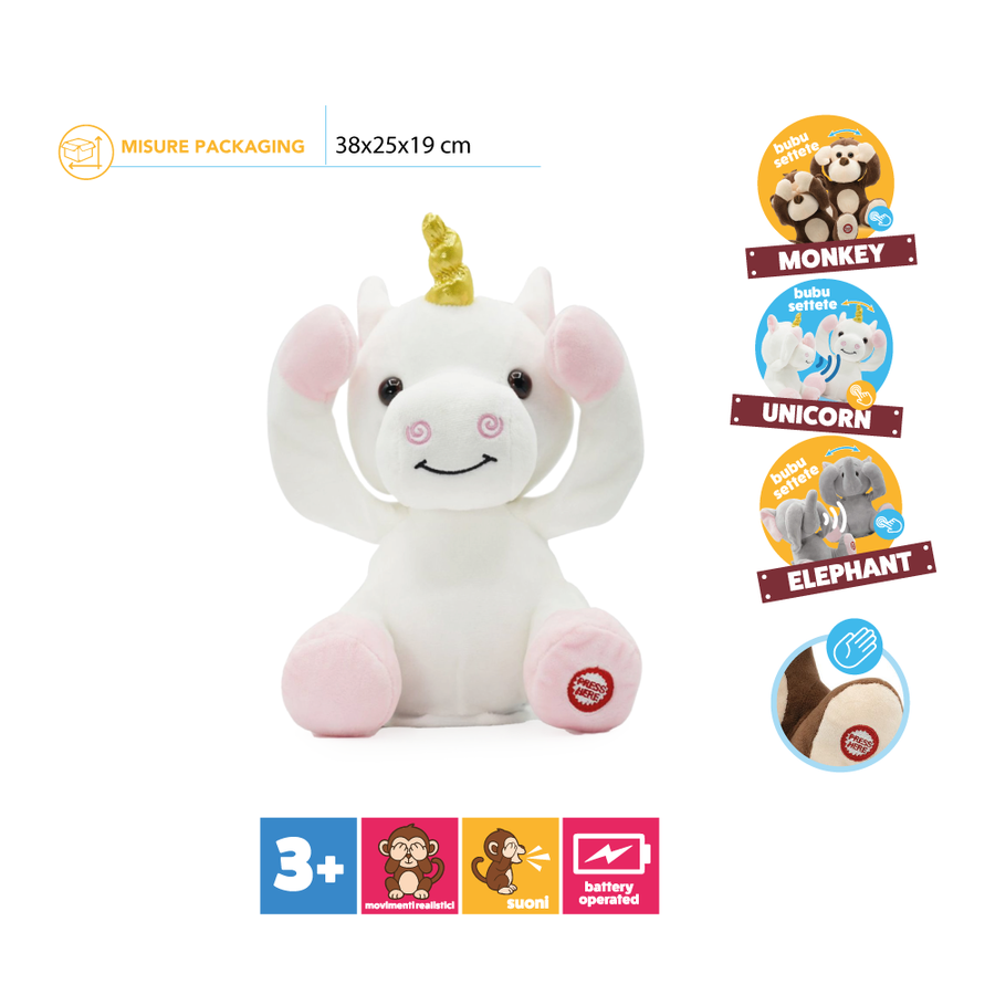 Unicorno Interattivo Bubu Settete con suoni - Cadabra - HT569