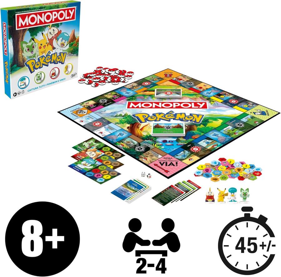 Monopoly Pokèmon gioco da tavolo - Hasbro - G0716 - 8+