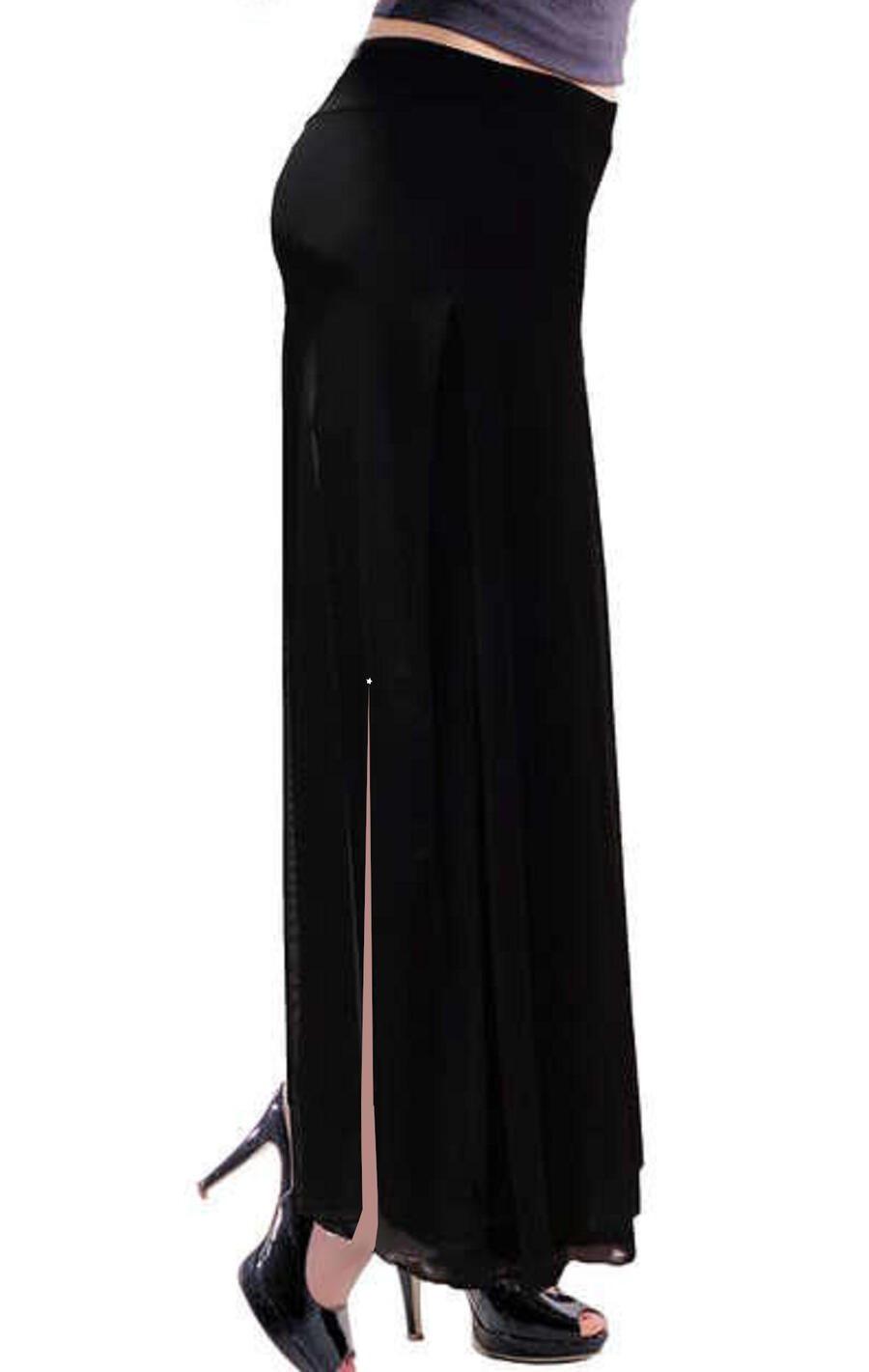 Jersey trousers lined with tulle size LXL 1-0015A open at the sides