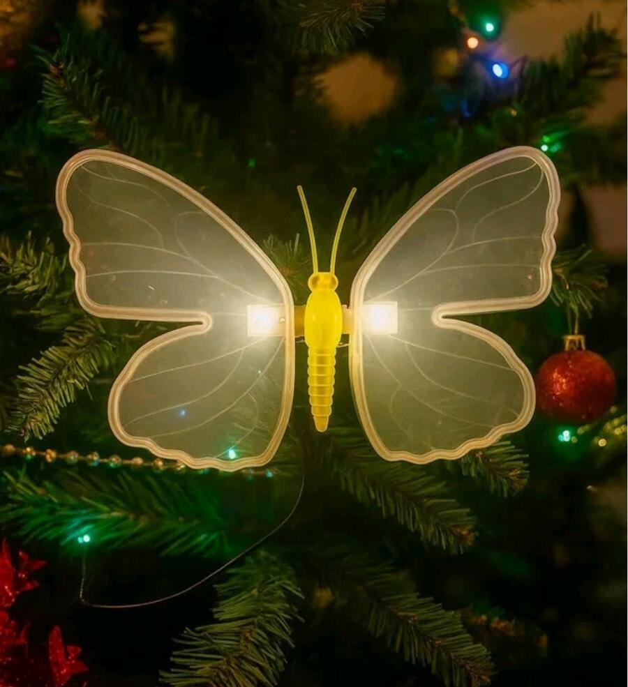 Farfalla luminosa natalizia a led bianco caldo / bianco freddo per Albero di Natale 