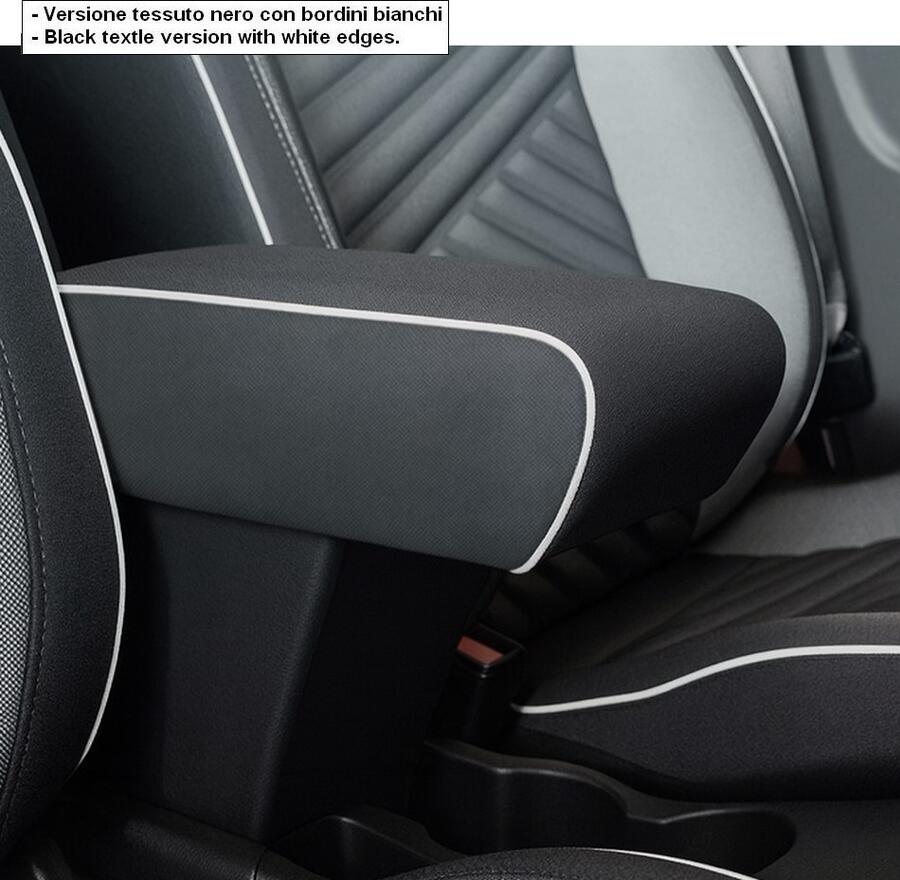 Bracciolo regolabile con portaoggetti per Fiat 600 Hybrid