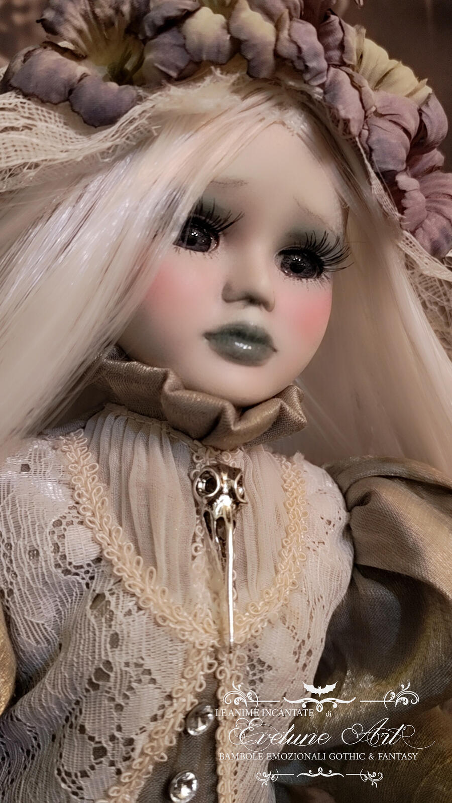 Lizbeth bambola in porcellana pezzo unico