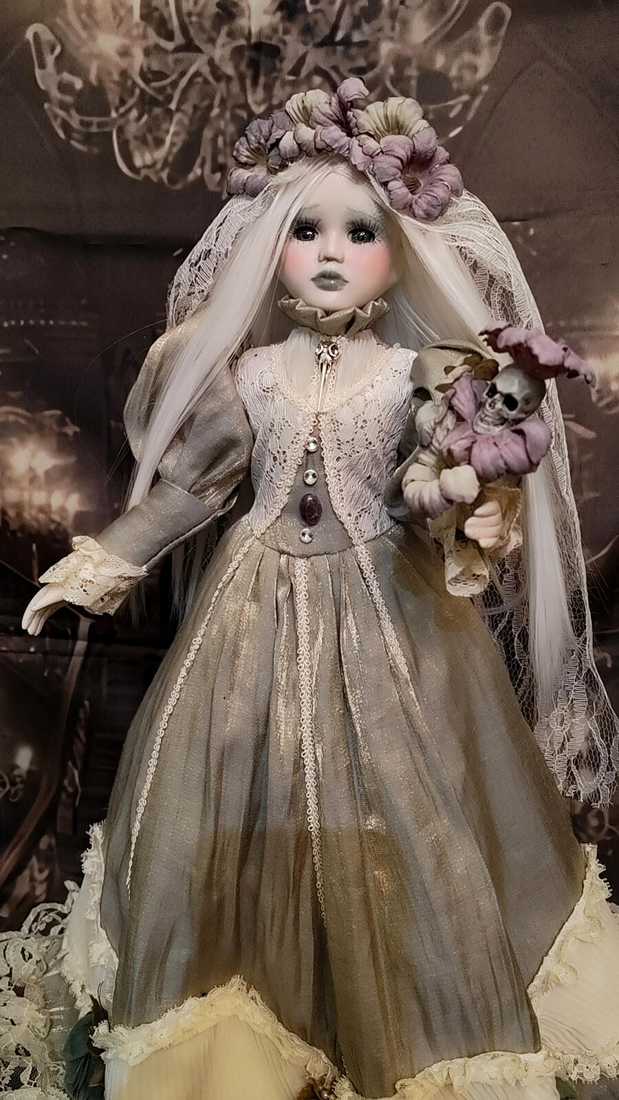 Lizbeth bambola in porcellana pezzo unico