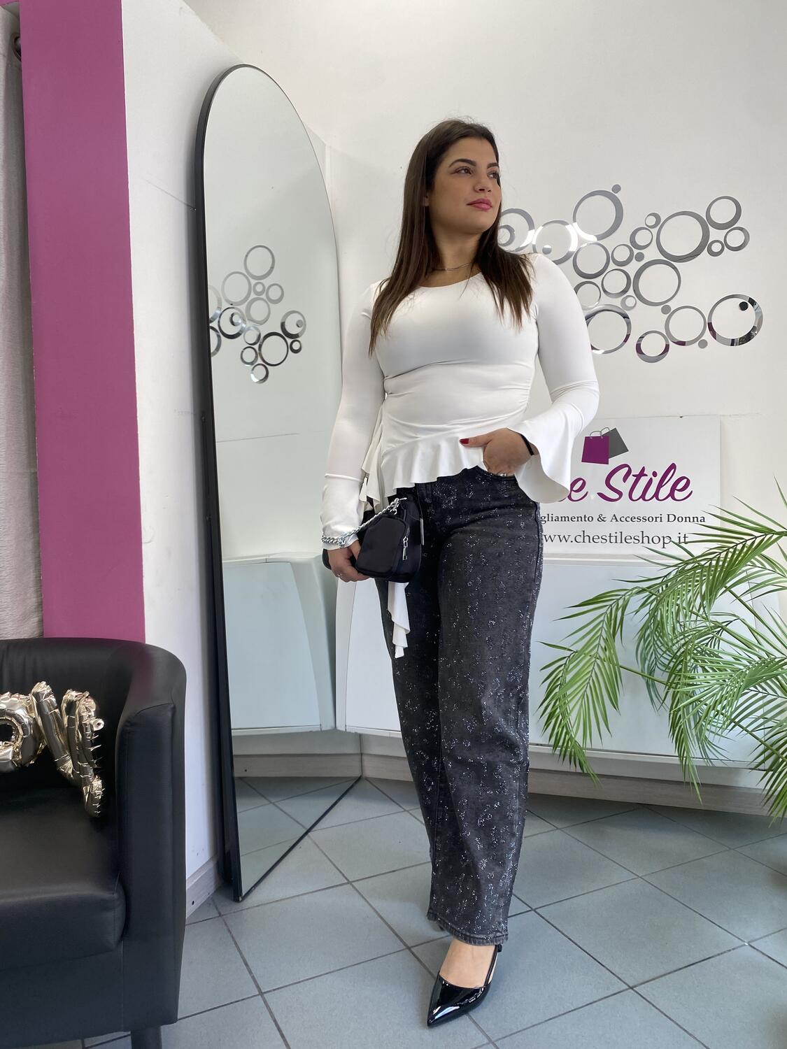 NOVITÀ Maglia con voulant laterale 