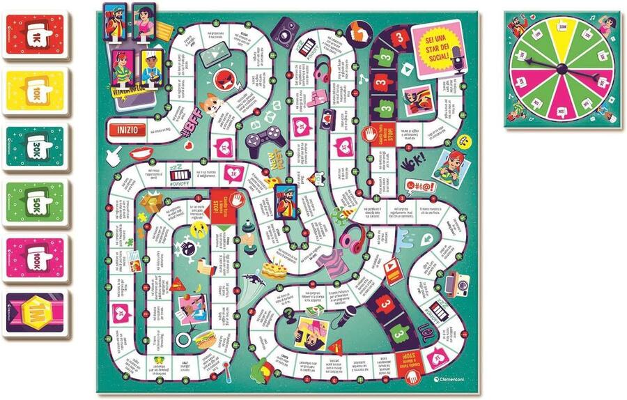 Vita da Influencer gioco da tavolo - Clementoni - 16663 - 8+