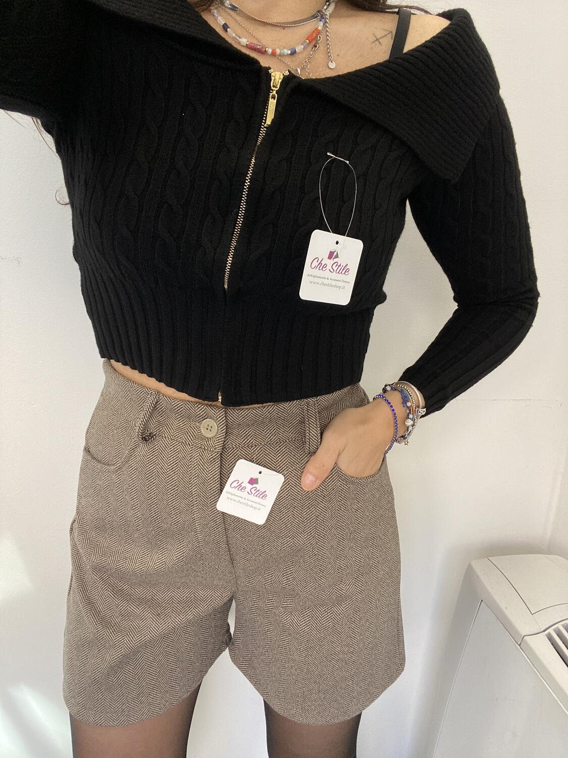 NOVITÀ Shorts in panno spigato 