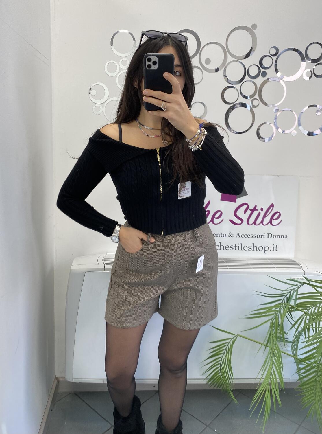 NOVITÀ Shorts in panno spigato 