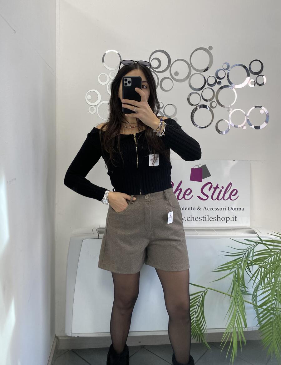 NOVITÀ Shorts in panno spigato 