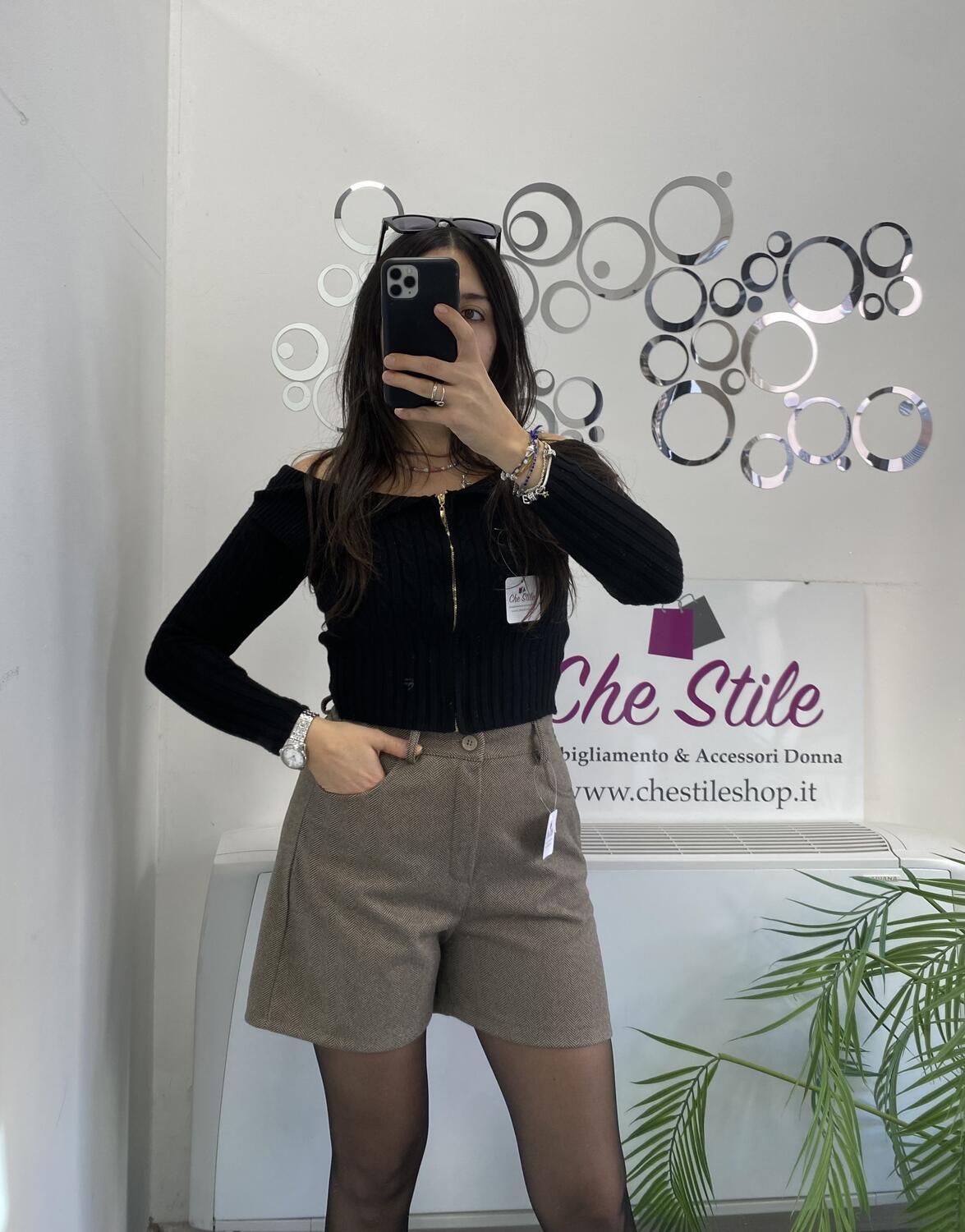 NOVITÀ Shorts in panno spigato 