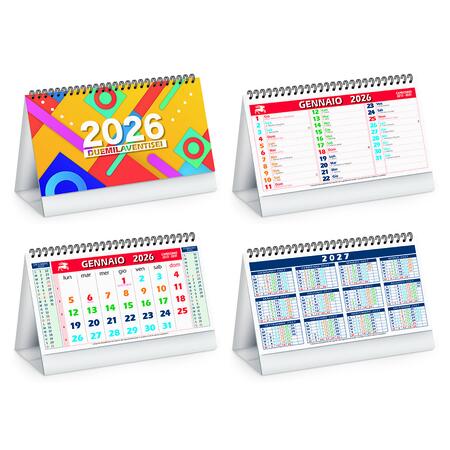 Calendario Tavolo MULTICOLOR Personalizzato PA705 da 100 pz
