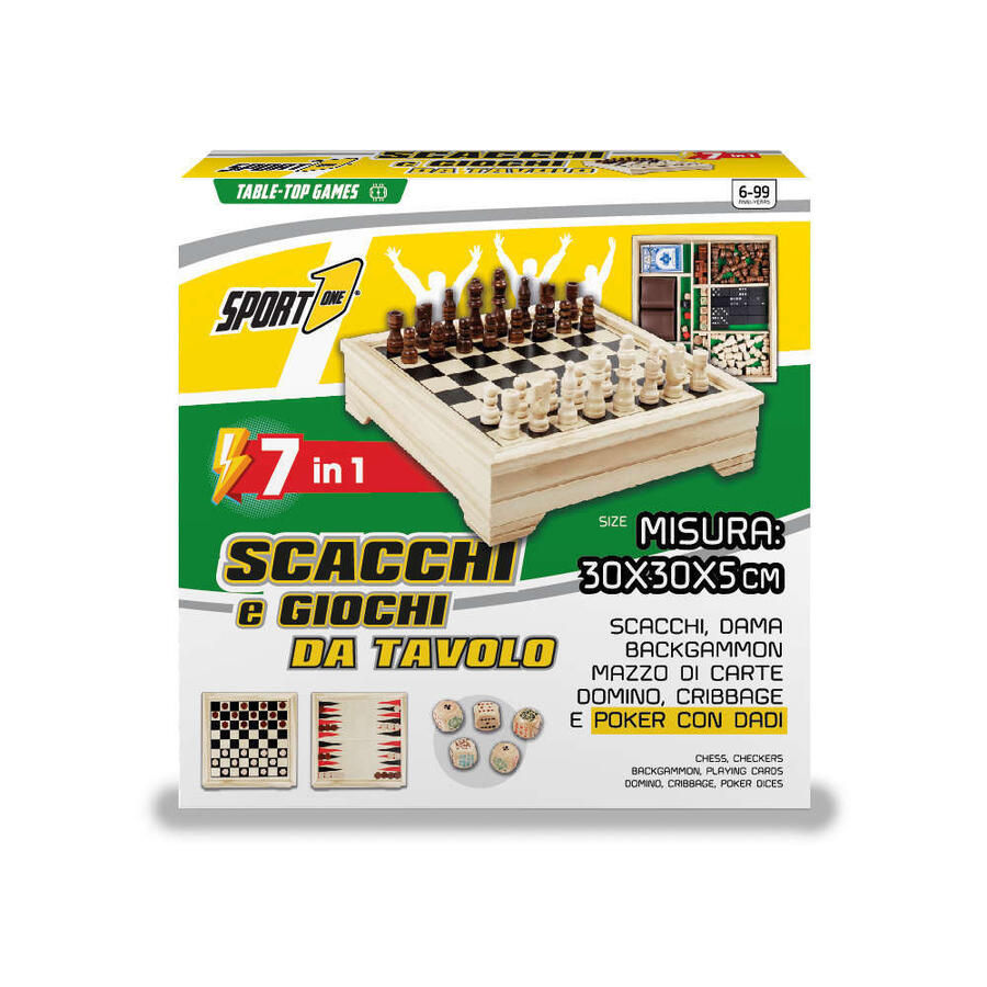 7 in 1 Scacchiera e giochi da tavolo - Sport1 - M0625 - 6+